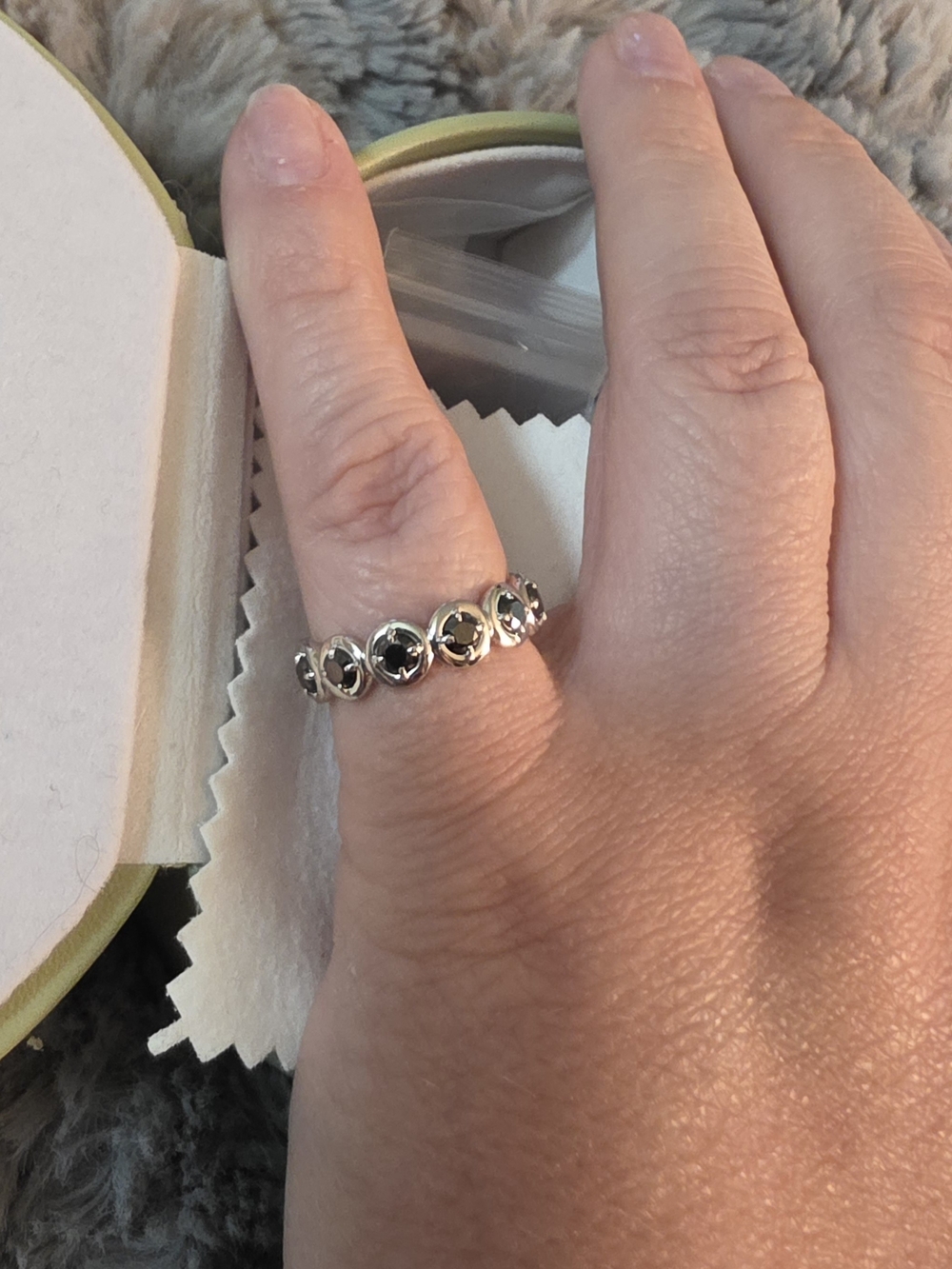 Black Moissanite ring